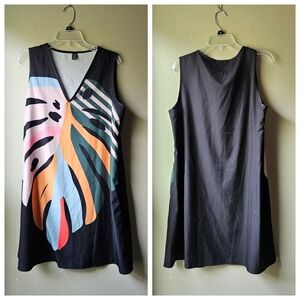 Tropical XL Sleeveless Swing Dress